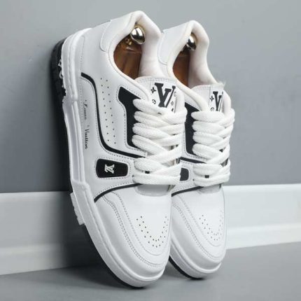 کتونی مردانه لوییز ویتون ونسی  سفید مشکی